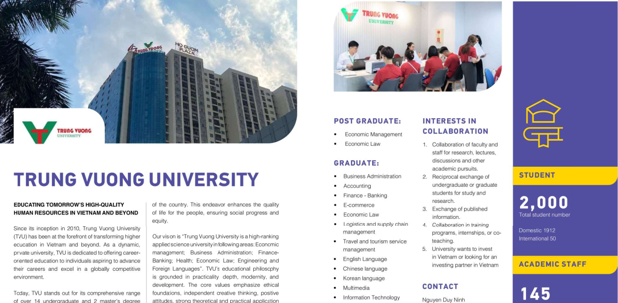Trường Đại học Trưng Vương - 102 Trần Phú - Hà Đông - Hà Nội